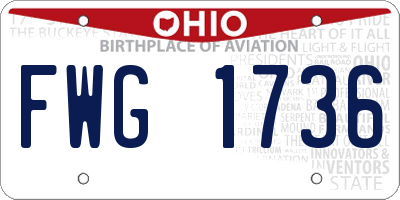 OH license plate FWG1736