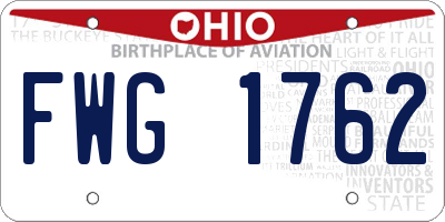 OH license plate FWG1762