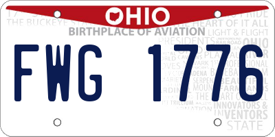 OH license plate FWG1776