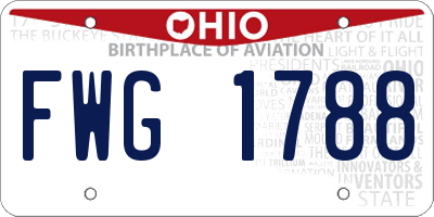OH license plate FWG1788