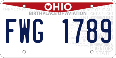 OH license plate FWG1789