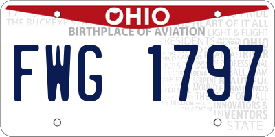 OH license plate FWG1797