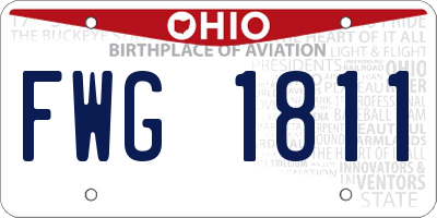 OH license plate FWG1811