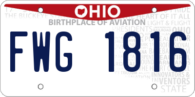 OH license plate FWG1816
