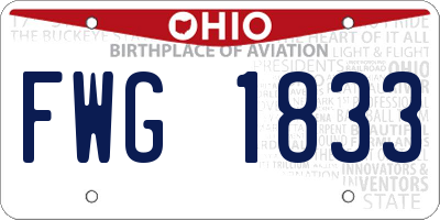 OH license plate FWG1833
