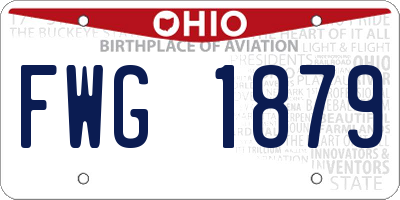 OH license plate FWG1879