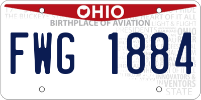 OH license plate FWG1884