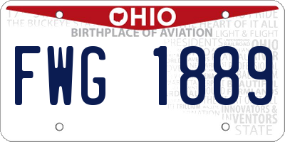 OH license plate FWG1889