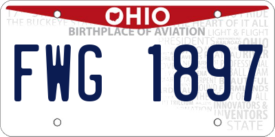OH license plate FWG1897
