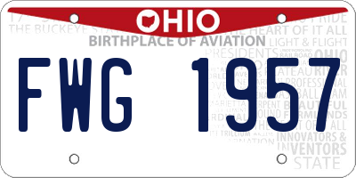 OH license plate FWG1957