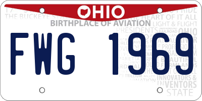 OH license plate FWG1969