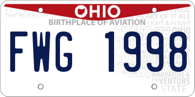 OH license plate FWG1998