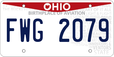 OH license plate FWG2079