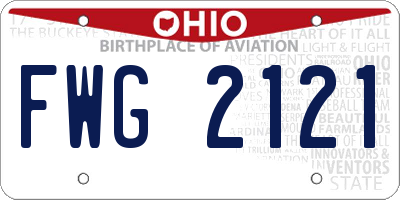 OH license plate FWG2121