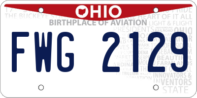 OH license plate FWG2129