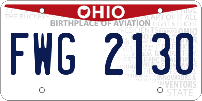 OH license plate FWG2130