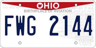 OH license plate FWG2144