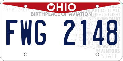 OH license plate FWG2148