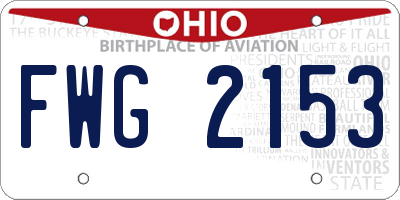 OH license plate FWG2153