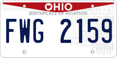 OH license plate FWG2159