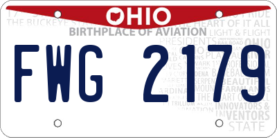 OH license plate FWG2179