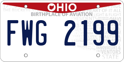 OH license plate FWG2199