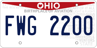OH license plate FWG2200
