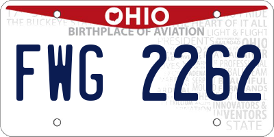 OH license plate FWG2262