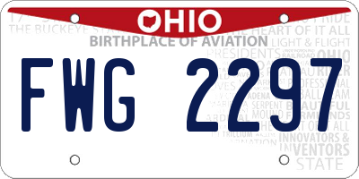 OH license plate FWG2297