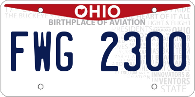 OH license plate FWG2300