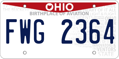 OH license plate FWG2364