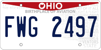 OH license plate FWG2497