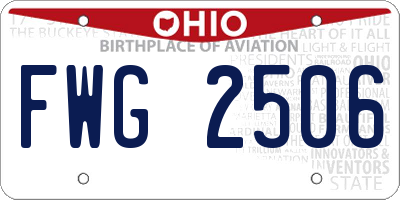 OH license plate FWG2506
