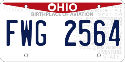 OH license plate FWG2564