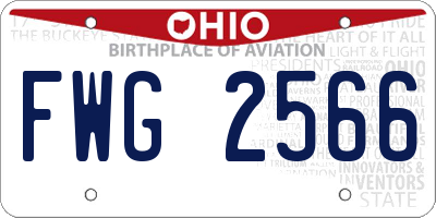 OH license plate FWG2566