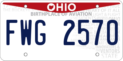 OH license plate FWG2570