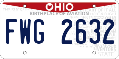 OH license plate FWG2632