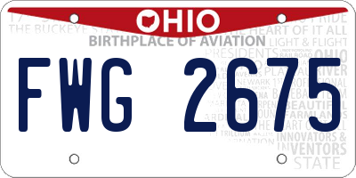 OH license plate FWG2675