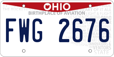 OH license plate FWG2676