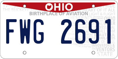 OH license plate FWG2691