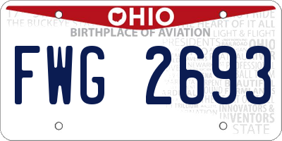 OH license plate FWG2693