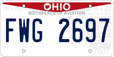OH license plate FWG2697