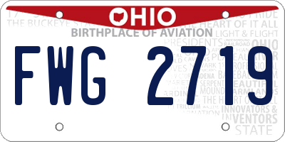 OH license plate FWG2719