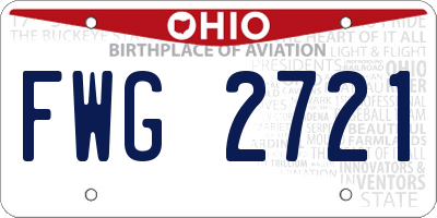 OH license plate FWG2721