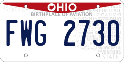 OH license plate FWG2730