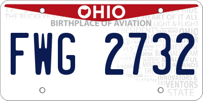 OH license plate FWG2732