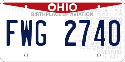 OH license plate FWG2740