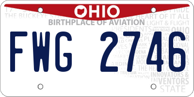 OH license plate FWG2746