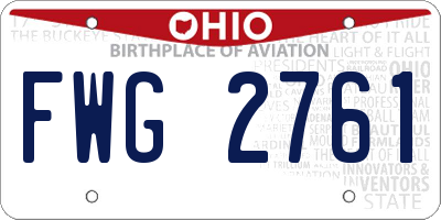 OH license plate FWG2761