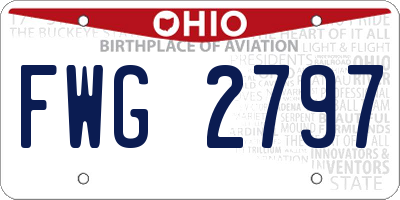 OH license plate FWG2797